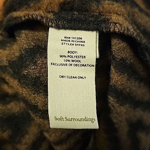 SOLD!! SOFT SURROUNDINGS Chevron Print Duster Jacket - Size 1X - Picture 5 of 5